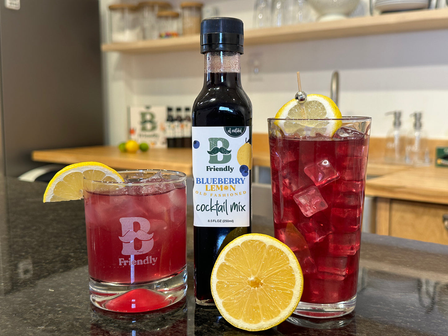 Blueberry Lemon Cocktail and Mocktail Mixer 250ml Bottle