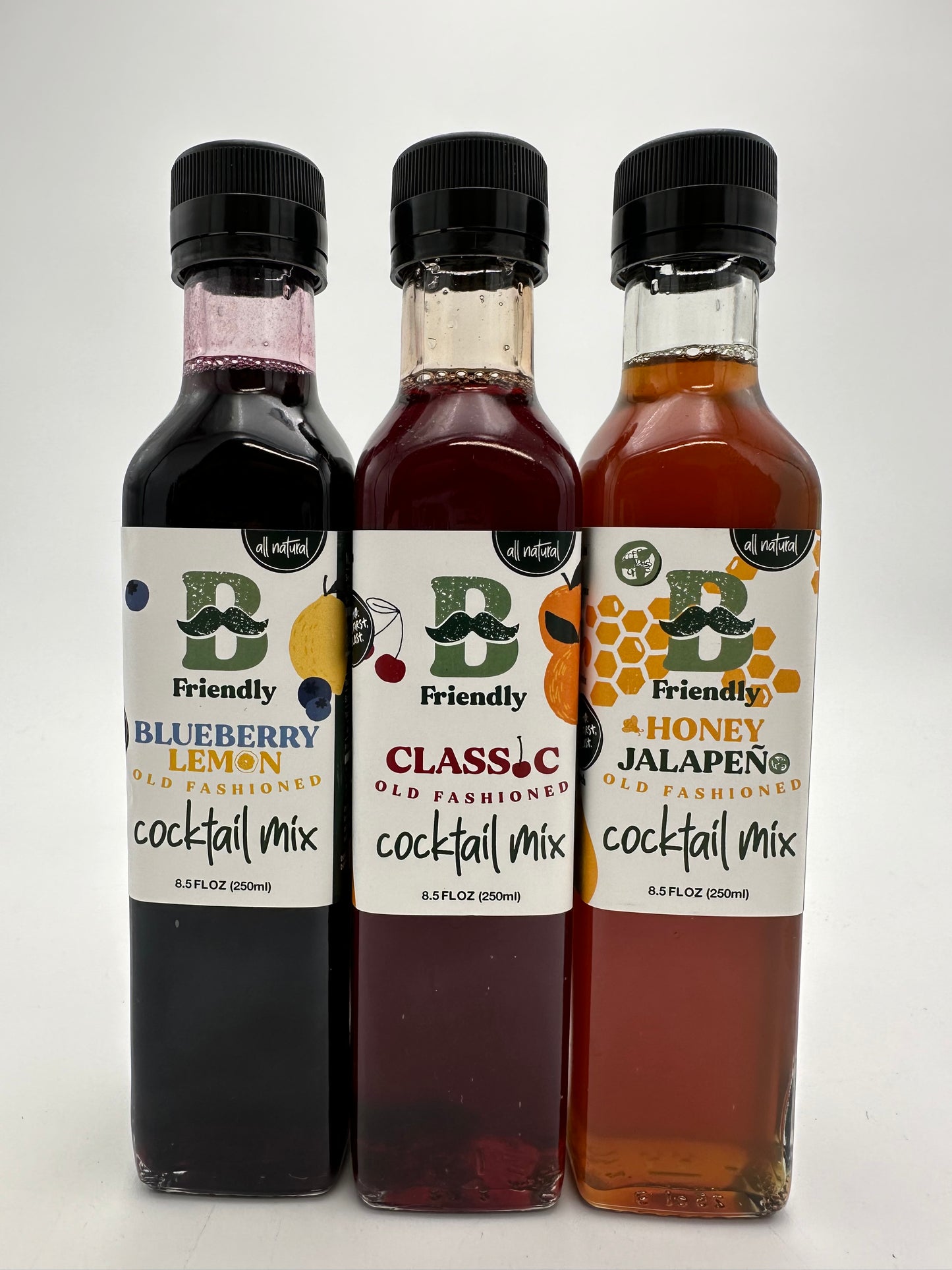 The Three BFriendly Amigo's (Blueberry Lemon, Classic, & Honey Jalapeno)