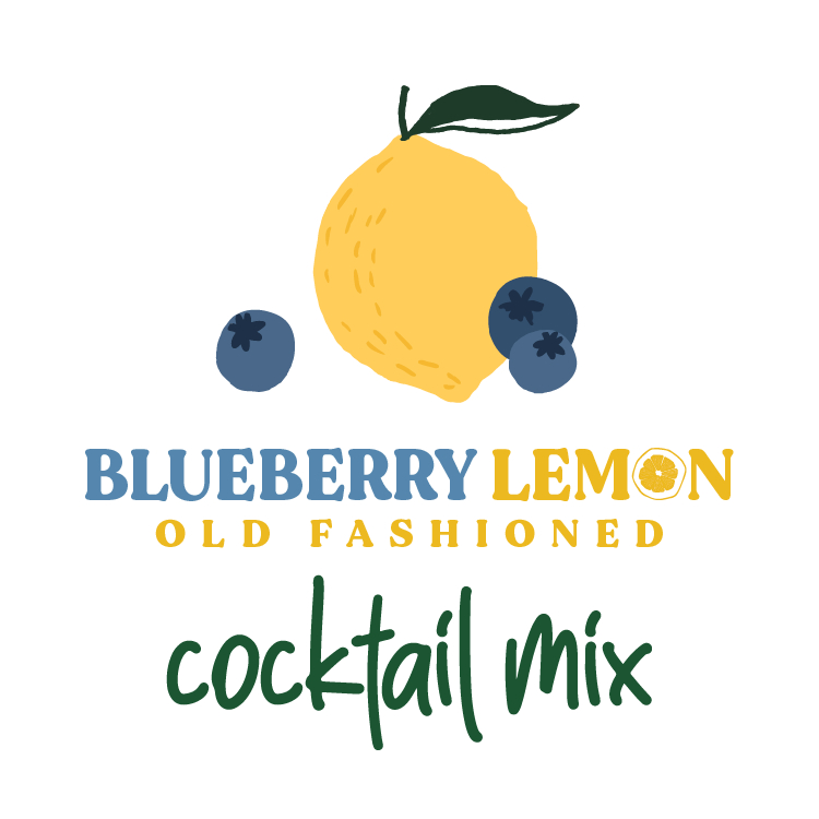 Blueberry Lemon Old Fashioned Mix Single Serve Bottles (½ oz.)-4 Pack