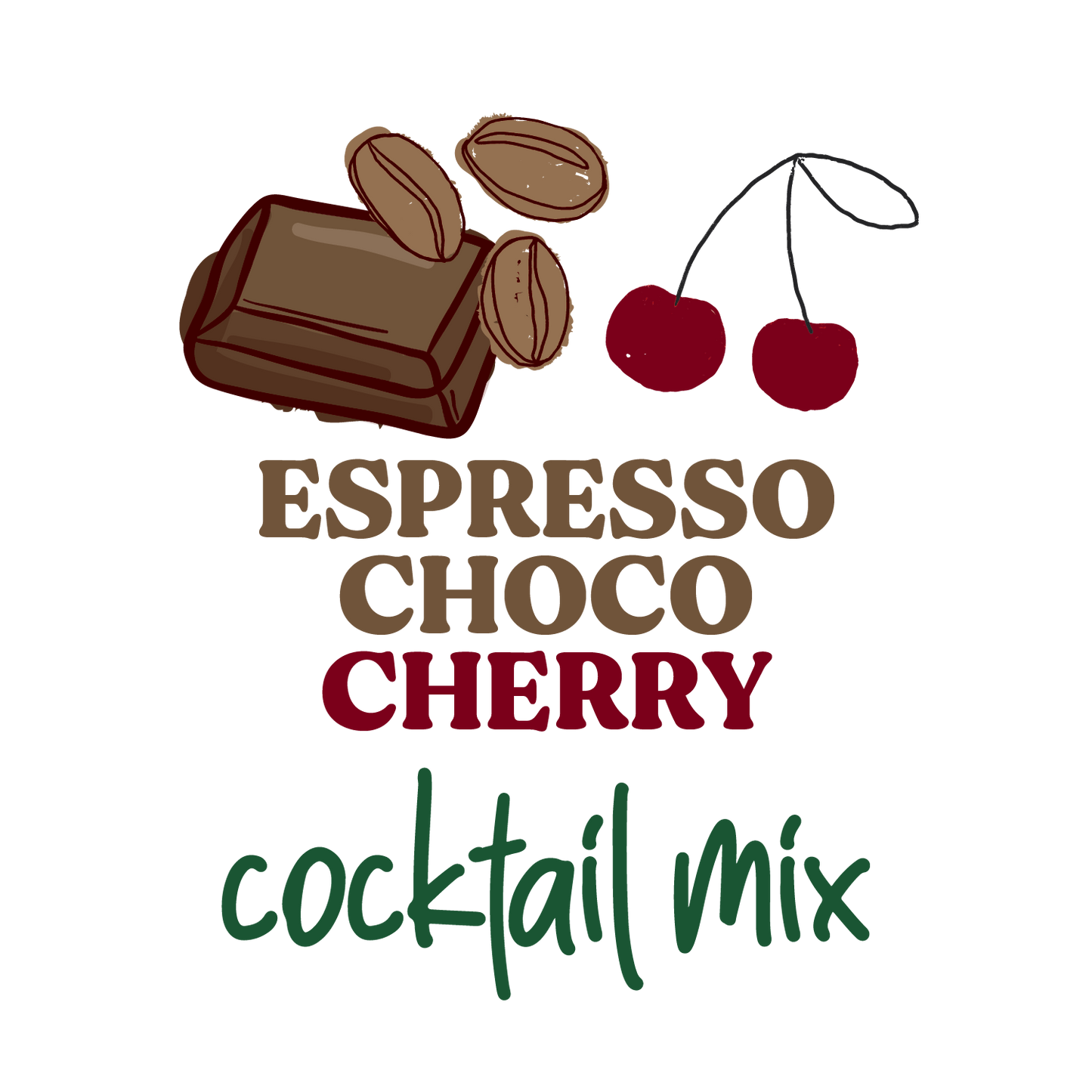 Espresso Choco Cherry Old Fashioned Mix Single Serve Bottles (½ oz.)-4 Pack