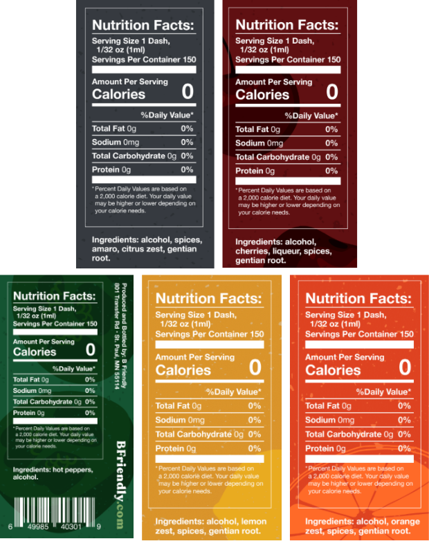 Build Your Own B Friendly Bitters 5-Pack