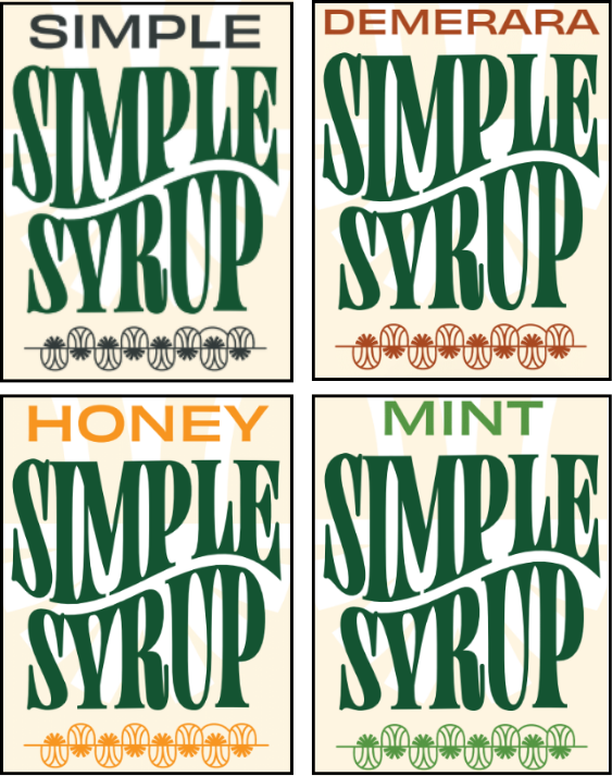 Simple Syrup 4 pack
